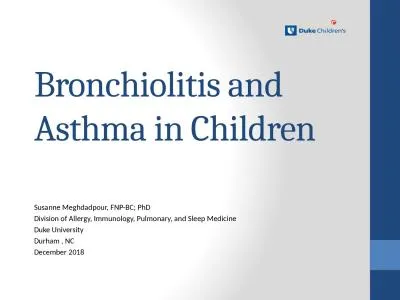 Bronchiolitis and Asthma in Children