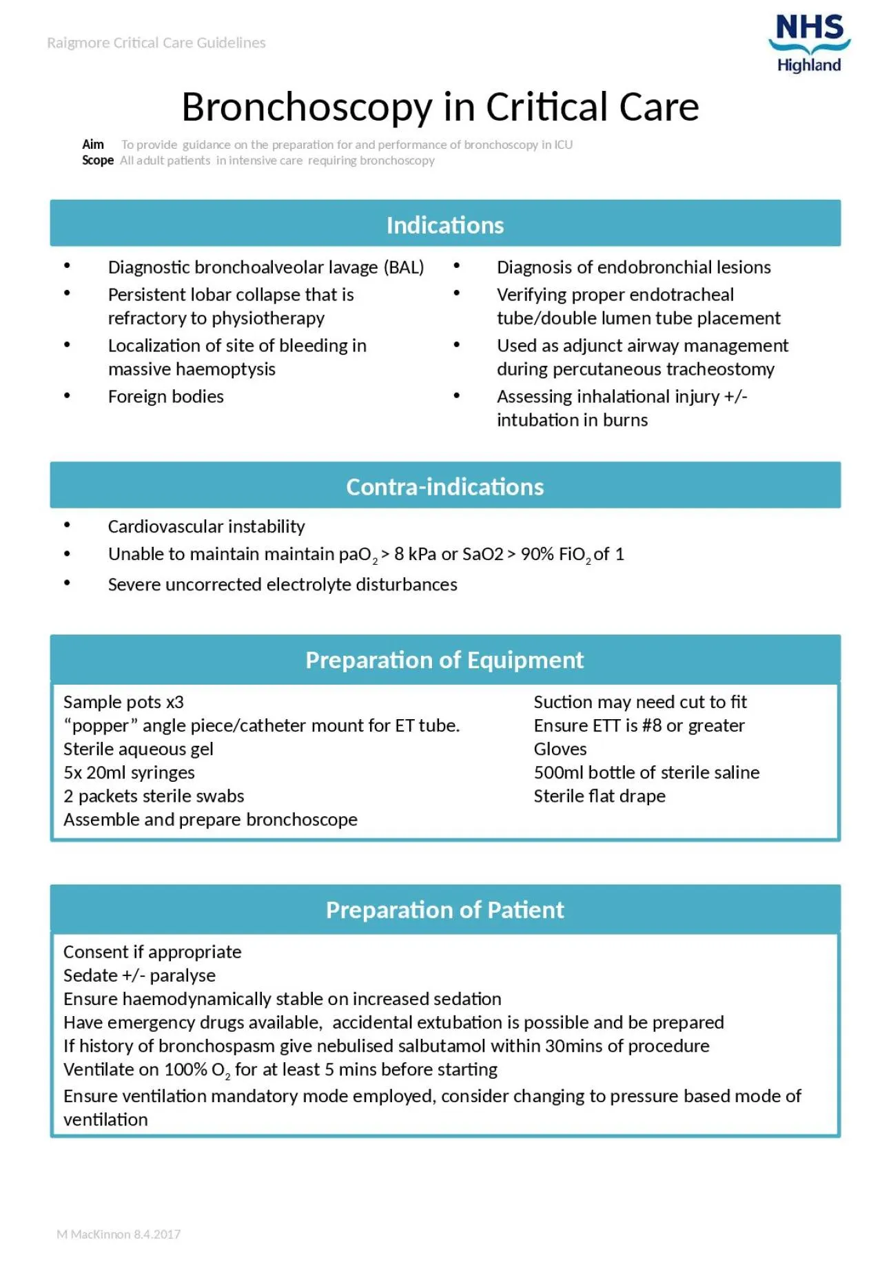 PPT-Bronchoscopy in Critical Care