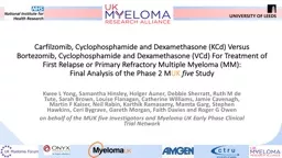 Carfilzomib, Cyclophosphamide and Dexamethasone (