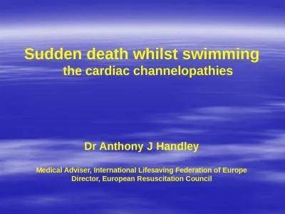 Sudden death whilst  swimming