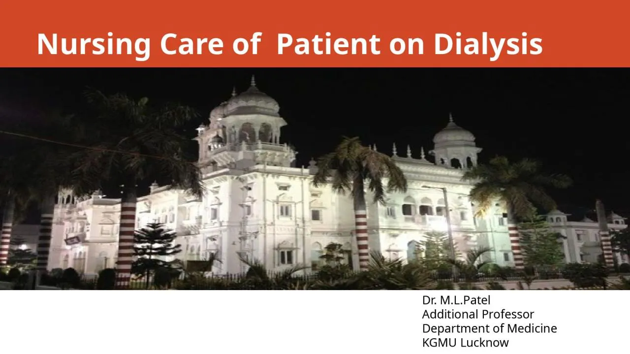 PPT-Nursing Care of Patient on Dialysis