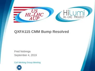 QXFA115 CMM Bump Resolved