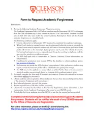 Form to Request Academic ForgivenessInstructions:1.Review the followin