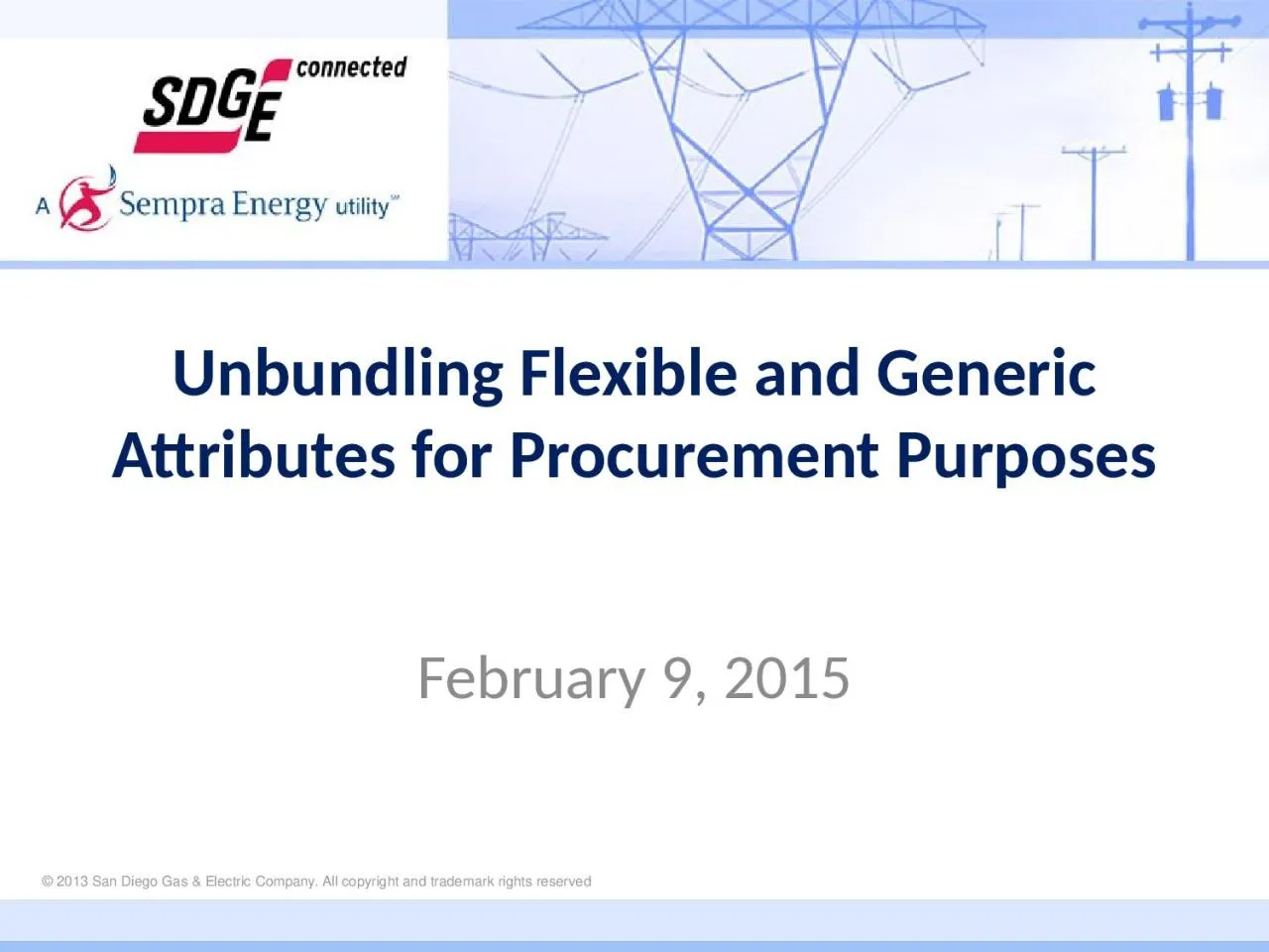 Unbundling Flexible and Generic Attributes for Procurement Purposes