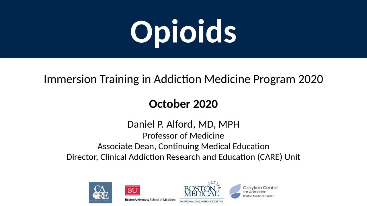 PPT-Opioids Immersion Training in Addiction Medicine Program 2020