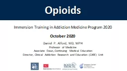 Opioids Immersion Training in Addiction Medicine Program 2020