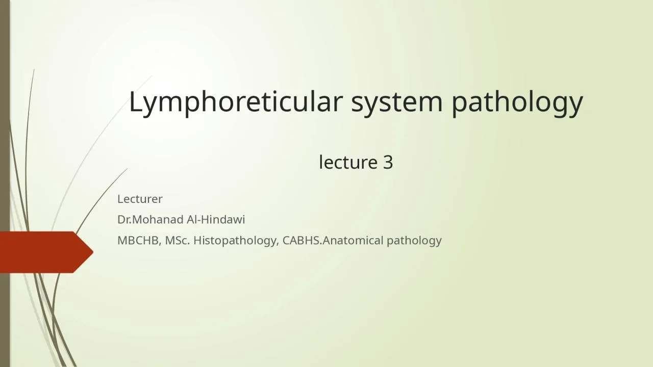 PPT-Lymphoreticular system pathology