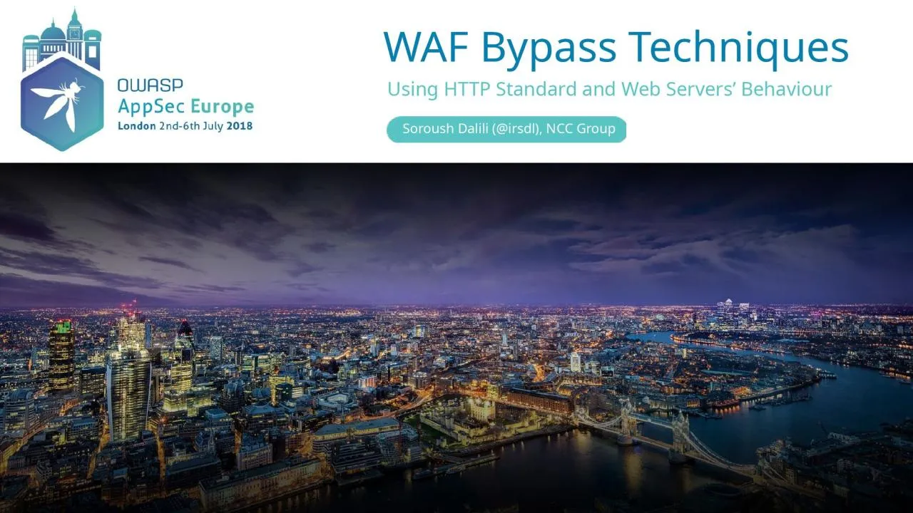 PPT-WAF Bypass Techniques Using HTTP Standard and Web Servers’ Behaviour