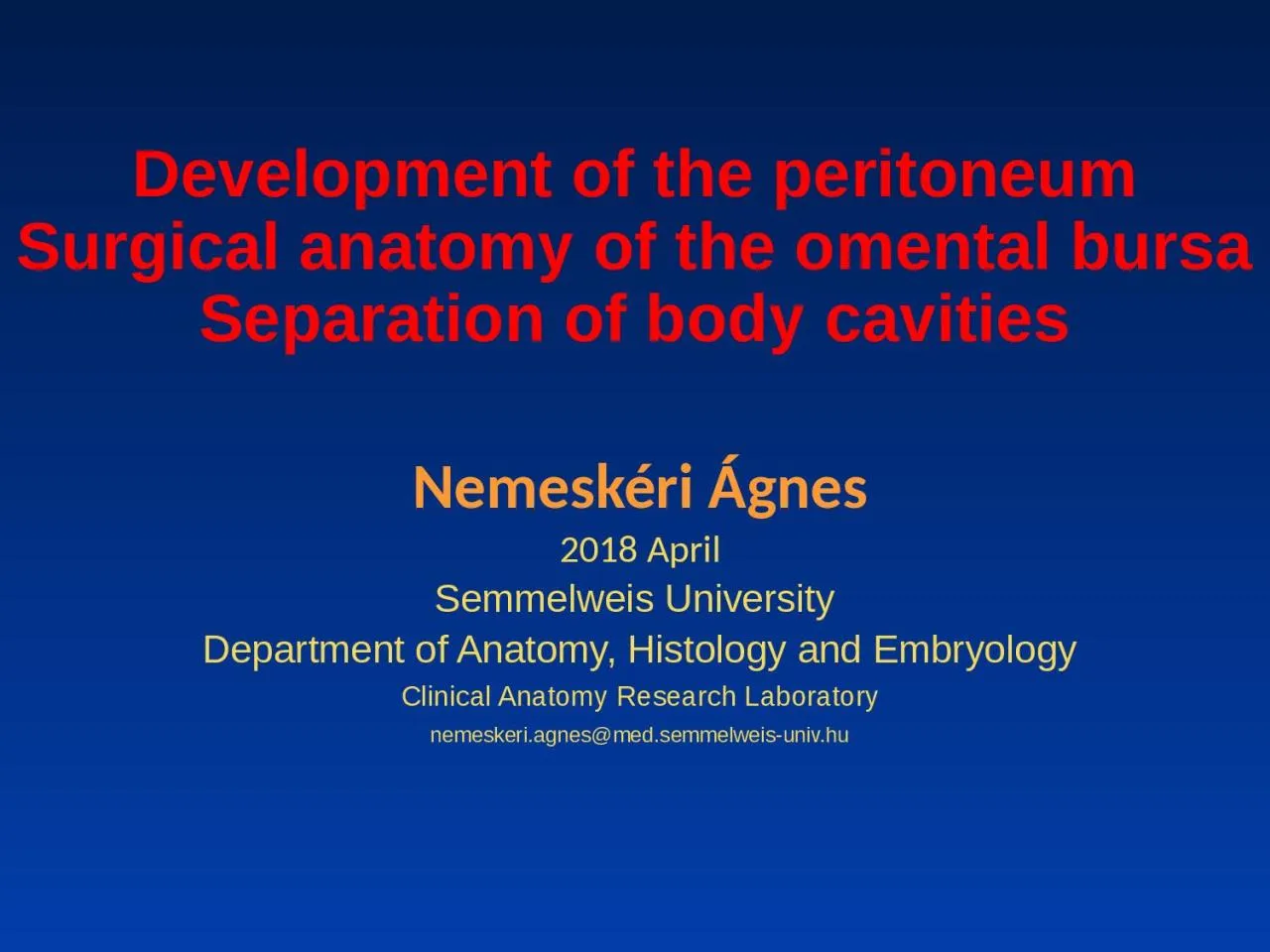 PPT-Development of the peritoneum