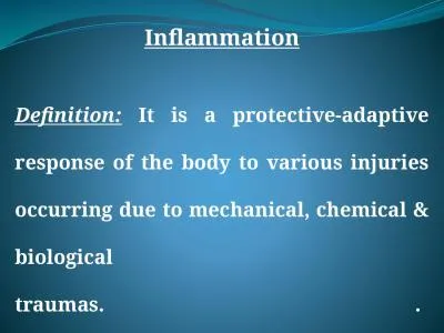       Inflammation Definition: