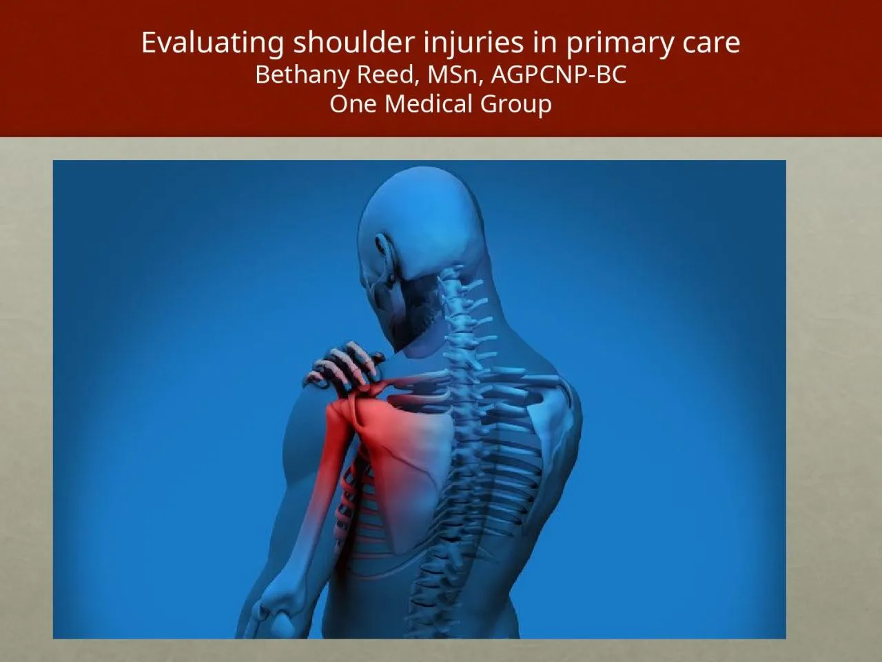 PPT-Evaluating shoulder injuries in primary care