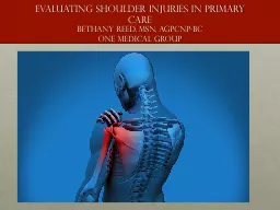 Evaluating shoulder injuries in primary care