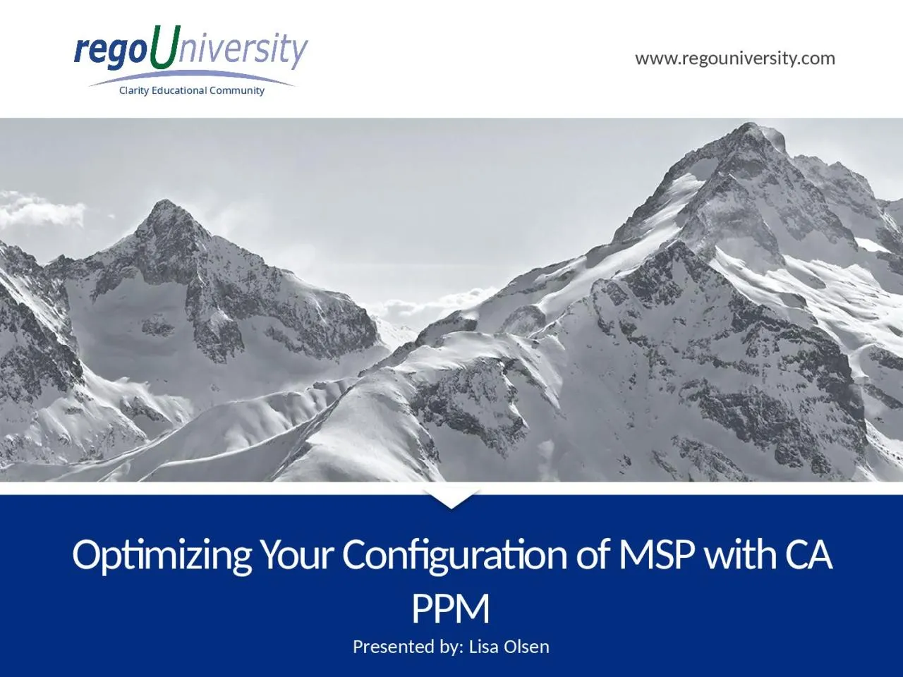 PPT-Optimizing Your Configuration of MSP with CA PPM