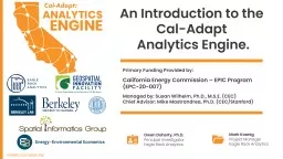 An Introduction to the Cal-Adapt