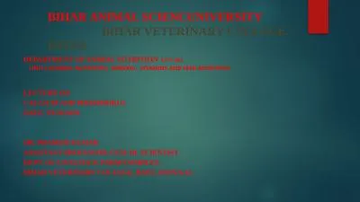 BIHAR ANIMAL SCIENCUNIVERSITY