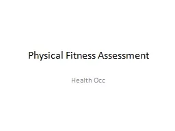 PPT-Physical Fitness Assessment