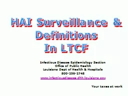 HAI Surveillance & Definitions