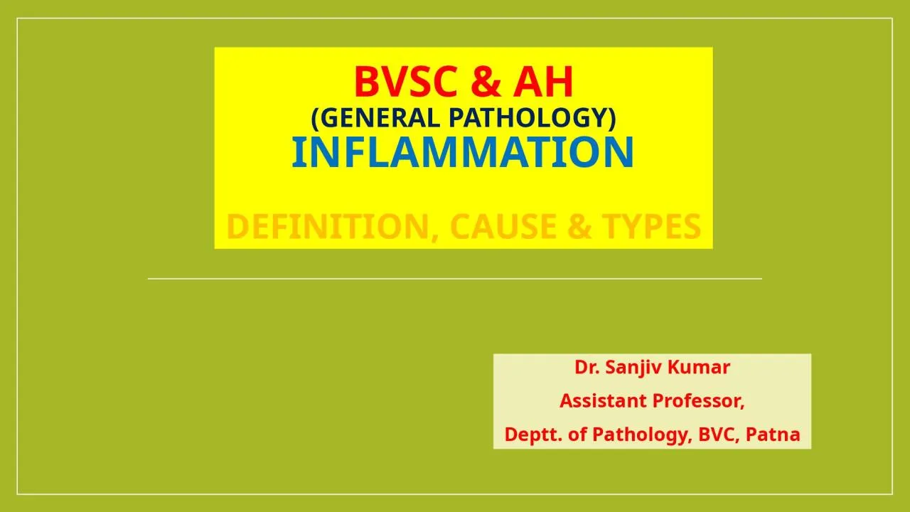 PPT-BVSC & AH (General Pathology)