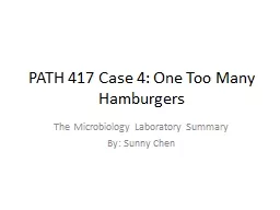 PATH 417 Case 4:  One Too Many Hamburgers