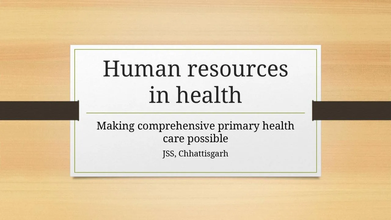 PPT-Human resources in health