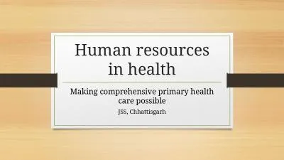 Human resources in health