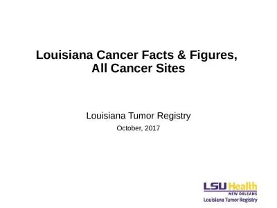 Louisiana Cancer Facts & Figures,