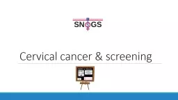 Cervical cancer & screening
