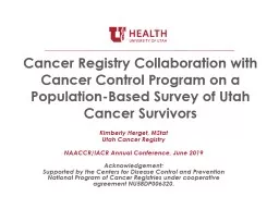 Cancer Registry Collaboration with Cancer Control Program on a  Population-Based Survey