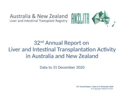 32 nd  Annual Report on