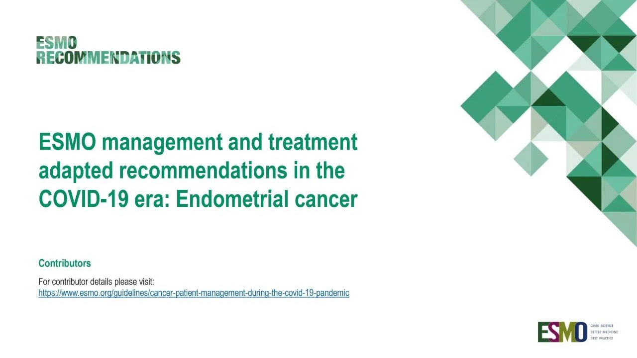 PPT-ESMO-Recommendations-Covid-19-Endometrial-Cancer-Slide-Set