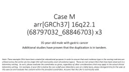 Case M arr [GRCh37] 16q22.1