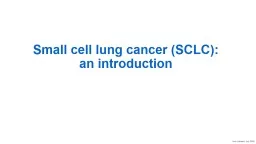 Small cell lung cancer (SCLC):