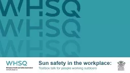 Sun safety in the workplace: