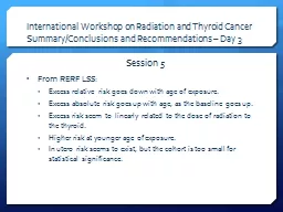 International Workshop on Radiation and Thyroid Cancer