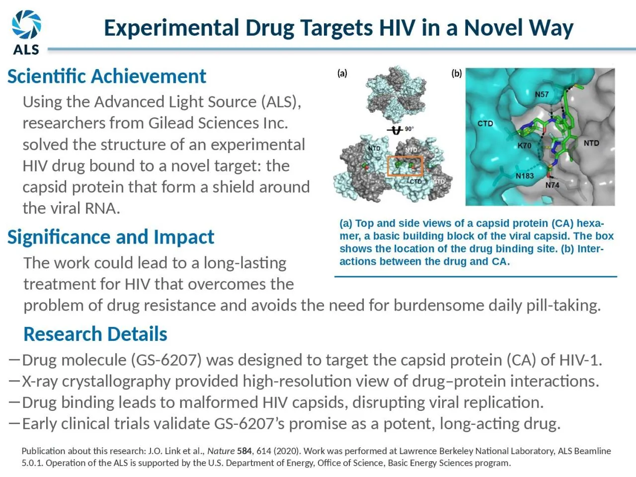 PPT-Scientific Achievement Using the Advanced Light Source (ALS), researchers from Gilead