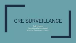 CRE Surveillance and Prevention