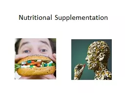 PPT-Nutritional Supplementation