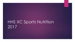 PPT-HHS XC Sports Nutrition 2017