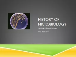 History of Microbiology Medical Microbiology