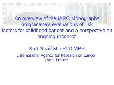 An overview of the IARC Monographs