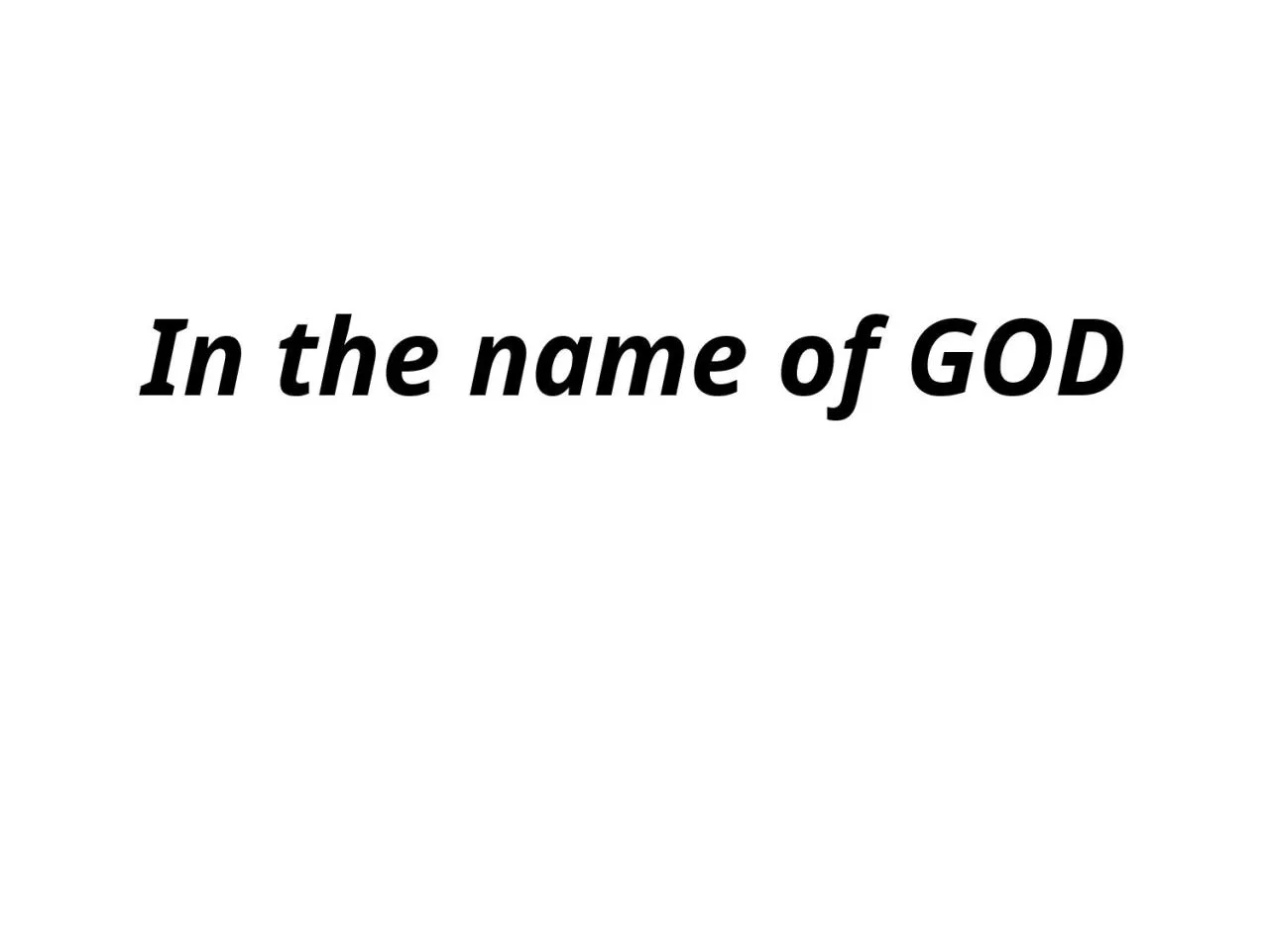 PPT-In the name of GOD Problem lists :