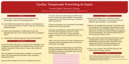 PPT-Cardiac Tamponade Presenting As Sepsis