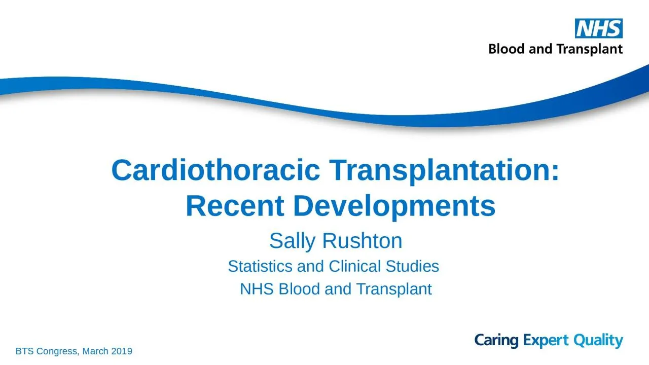 PPT-Cardiothoracic Transplantation: Recent Developments