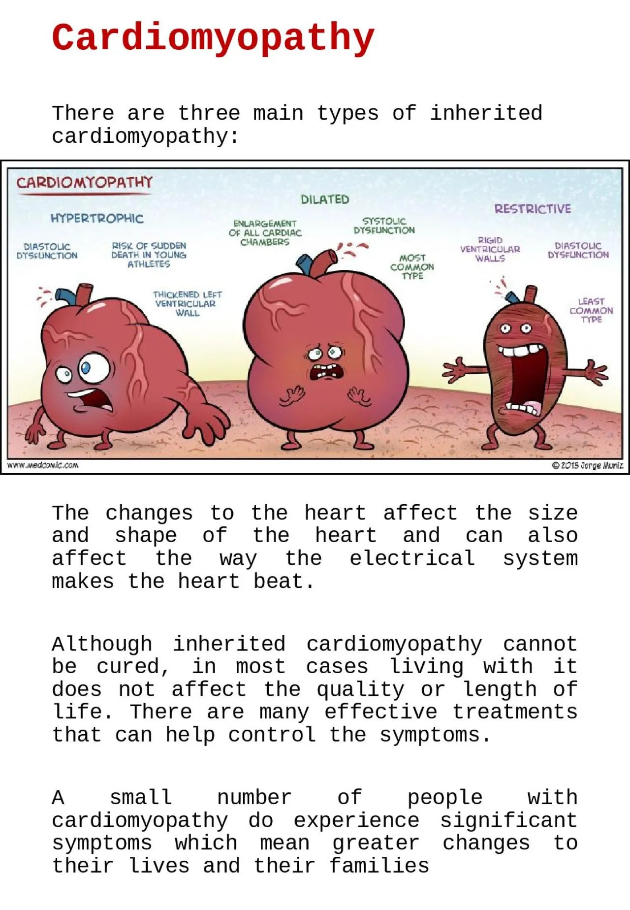 PPT-Cardiomyopathy There are three main types of inherited cardiomyopathy: