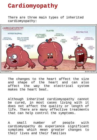 Cardiomyopathy There are three main types of inherited cardiomyopathy: