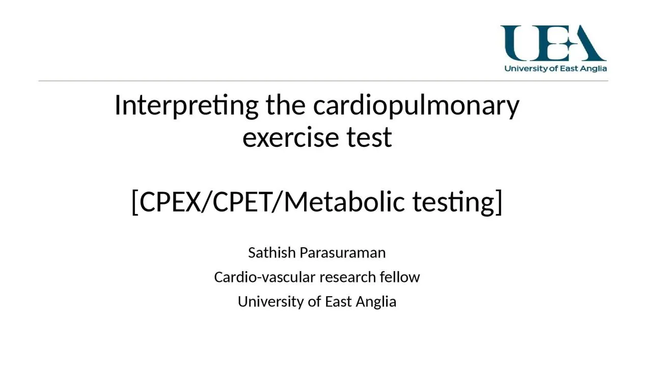 PPT-Interpreting the cardiopulmonary exercise test