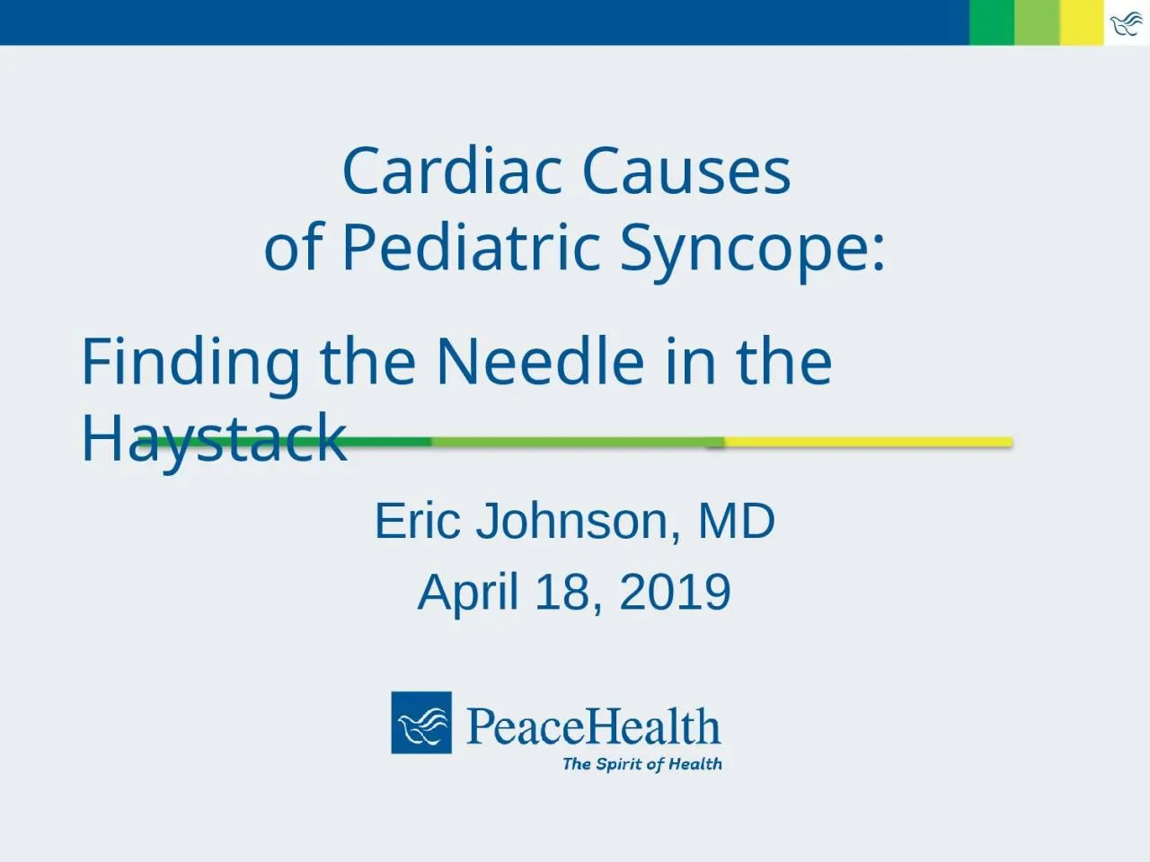 PPT-Cardiac Causes of Pediatric Syncope: