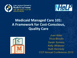 Medicaid Managed Care 101: