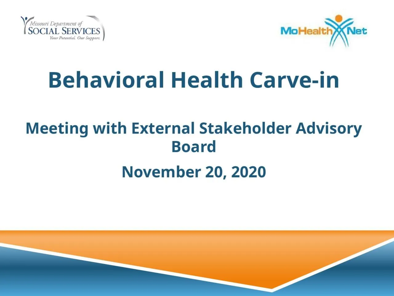 PPT-Behavioral Health Carve-in