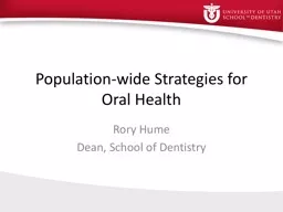 Population-wide Strategies for Oral Health